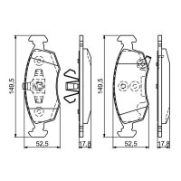BOSCH 0 986 494 537 Bremsbelagsatz, Scheibenbremse