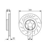 BOSCH 0 986 479 A17 Bremsscheibe