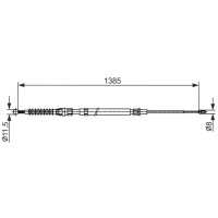 BOSCH 1 987 482 584 Seilzug, Feststellbremse