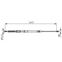 BOSCH 1 987 482 583 Seilzug, Feststellbremse