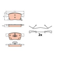 TRW GDB2139 Bremsbelagsatz, Scheibenbremse