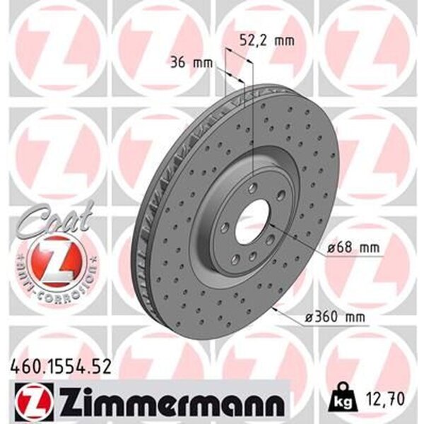 ZIMMERMANN 460.1554.52 Bremsscheibe