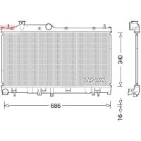 DENSO DRM36021 Kühler, Motorkühlung