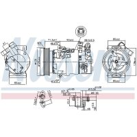 NISSENS 890586 Kompressor, Klimaanlage