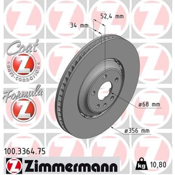 ZIMMERMANN 100.3364.75 Bremsscheibe