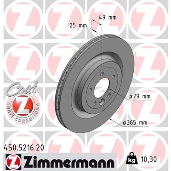 ZIMMERMANN 450.5216.20 Bremsscheibe