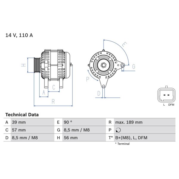 BOSCH 0 986 083 440 Generator