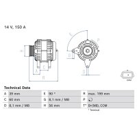 BOSCH 0 986 084 070 Generator