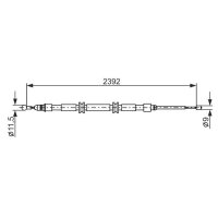 BOSCH 1 987 482 676 Seilzug, Feststellbremse