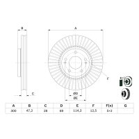 BOSCH 0 986 479 C51 Bremsscheibe