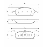 BOSCH 0 986 494 697 Bremsbelagsatz, Scheibenbremse
