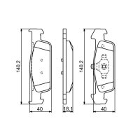 BOSCH 0 986 494 697 Bremsbelagsatz, Scheibenbremse