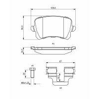 BOSCH 0 986 494 731 Bremsbelagsatz, Scheibenbremse
