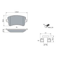BOSCH 0 986 494 733 Bremsbelagsatz, Scheibenbremse