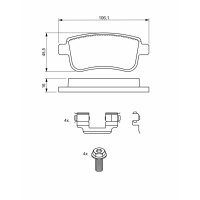 BOSCH 0 986 494 735 Bremsbelagsatz, Scheibenbremse