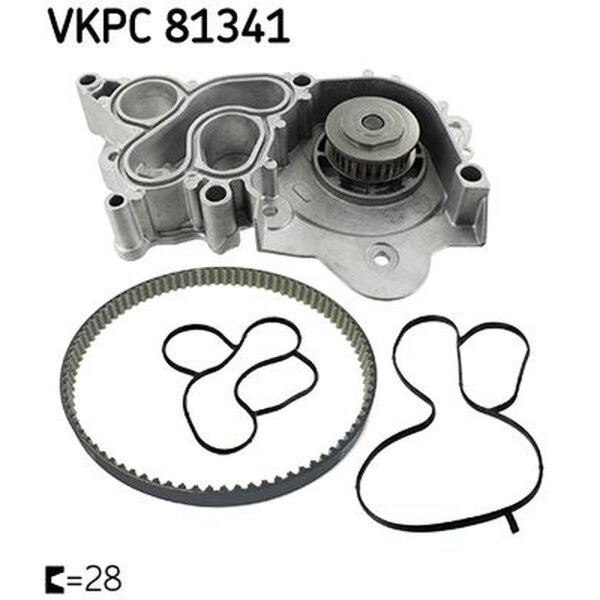 SKF VKPC 81341 Wasserpumpe, Motorkühlung