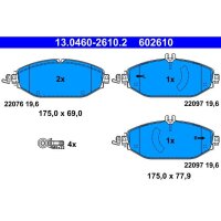 ATE 13.0460-2610.2 Bremsbelagsatz, Scheibenbremse