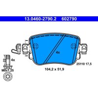 ATE 13.0460-2790.2 Bremsbelagsatz, Scheibenbremse