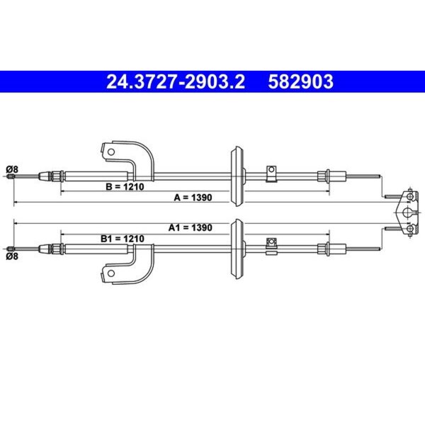 ATE 24.3727-2903.2 Seilzug, Feststellbremse