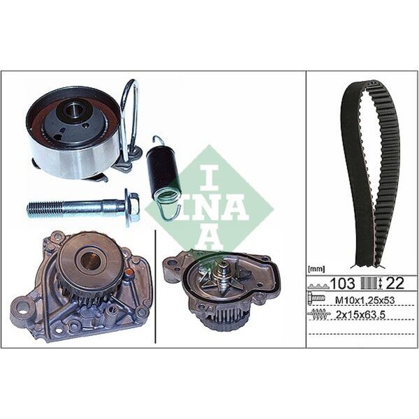 Schaeffler INA 530 0505 31 Wasserpumpe + Zahnriemensatz