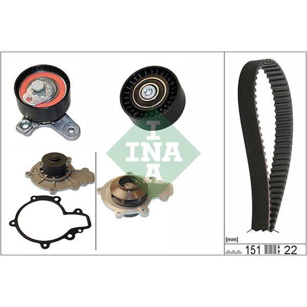 Schaeffler INA 530 0572 30 Wasserpumpe + Zahnriemensatz