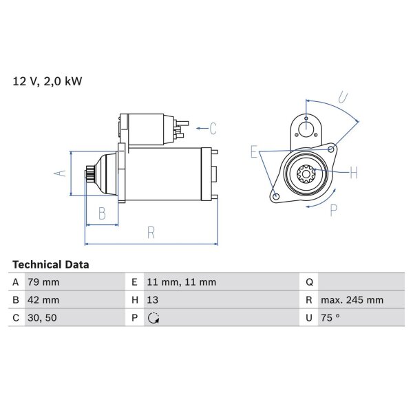 BOSCH 0 986 026 160 Starter
