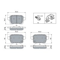 BOSCH 0 986 494 747 Bremsbelagsatz, Scheibenbremse