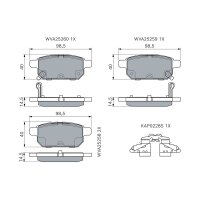 BOSCH 0 986 494 748 Bremsbelagsatz, Scheibenbremse