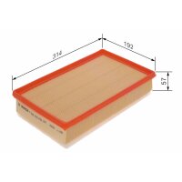 BOSCH F 026 400 434 Luftfilter