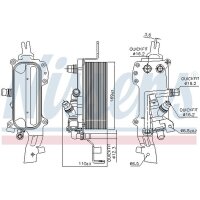 NISSENS 90838 Ölkühler, Automatikgetriebe