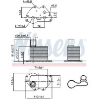NISSENS 90981 Ölkühler, Motoröl