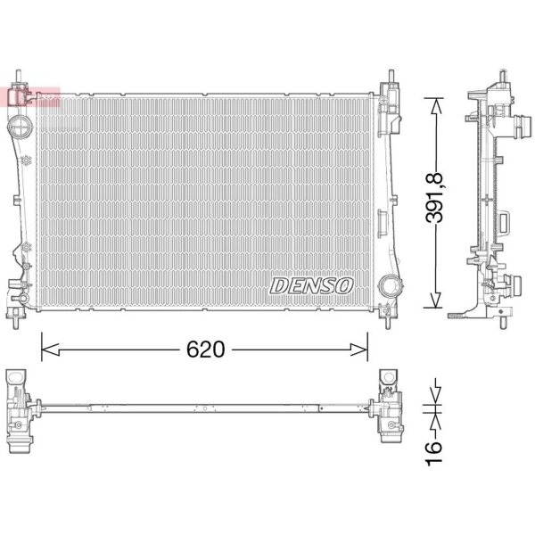 DENSO DRM13017 Kühler, Motorkühlung