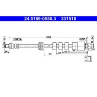 ATE 24.5169-0556.3 Bremsschlauch