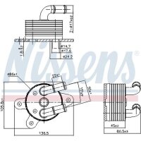 NISSENS 90842 Ölkühler, Motoröl