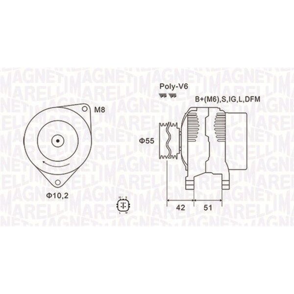 MAGNETI MARELLI 063732126010 Generator