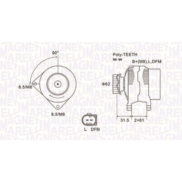 MAGNETI MARELLI 063731820010 Generator