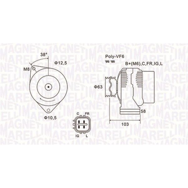 MAGNETI MARELLI 063731727010 Generator