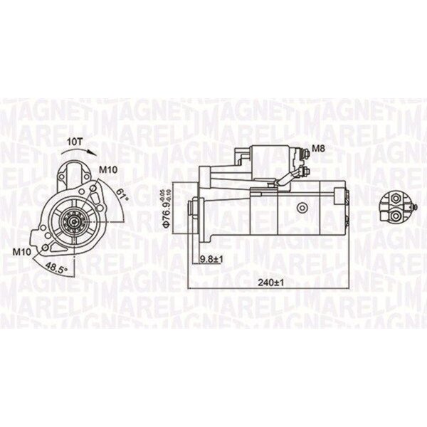 MAGNETI MARELLI 063721221010 Starter