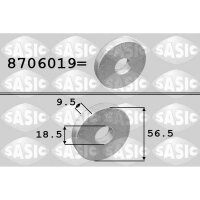 SASIC 8706019 Unterlegscheibe, Kurbelwellen-Riemenscheibe