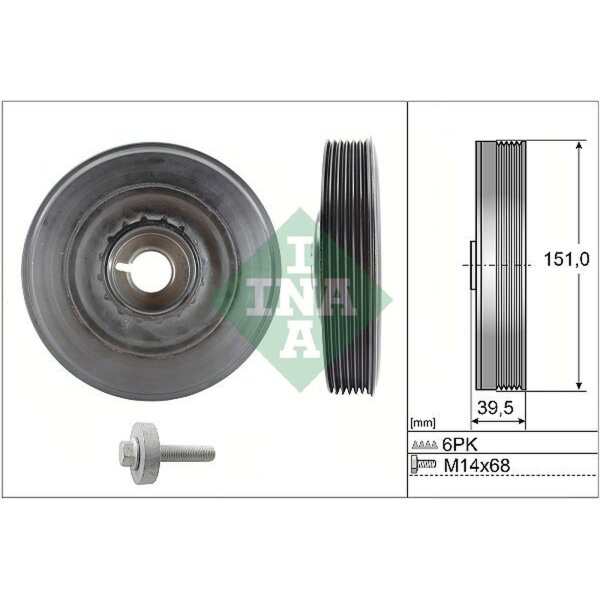 Schaeffler INA 544 0090 20 Riemenscheibe, Kurbelwelle