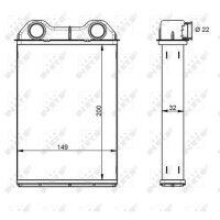 NRF 54341 Wärmetauscher, Innenraumheizung