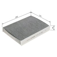 BOSCH 1 987 435 562 Filter, Innenraumluft