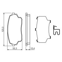 BOSCH 0 986 494 711 Bremsbelagsatz, Scheibenbremse