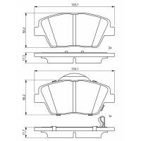 BOSCH 0 986 494 755 Bremsbelagsatz, Scheibenbremse
