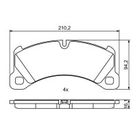BOSCH 0 986 494 757 Bremsbelagsatz, Scheibenbremse