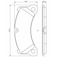 BOSCH 0 986 494 757 Bremsbelagsatz, Scheibenbremse