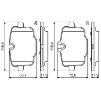 BOSCH 0 986 494 759 Bremsbelagsatz, Scheibenbremse