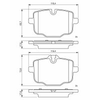 BOSCH 0 986 494 759 Bremsbelagsatz, Scheibenbremse