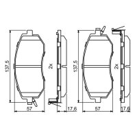 BOSCH 0 986 494 761 Bremsbelagsatz, Scheibenbremse