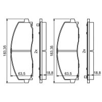 BOSCH 0 986 494 769 Bremsbelagsatz, Scheibenbremse